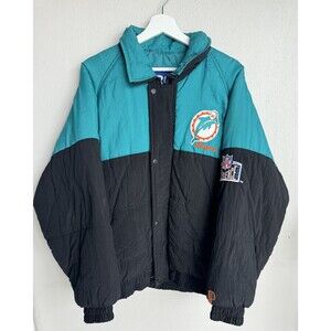 Vintage 1990s Miami Dolphins NFL  Winter Sports Jacket
